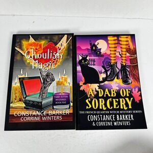A Dab of Sorcery & Ghoulish Magic Books Constance Barker Corrine Winters Cozy